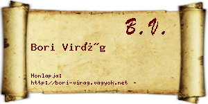 Bori Virág névjegykártya